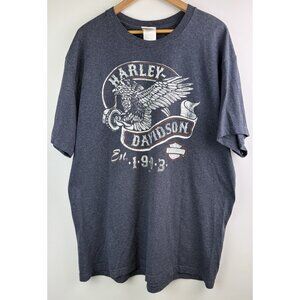 Harley Davidson Manatee River‎ Bradenton, FL T-Shirt Heathered Blue Sz XL